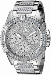 Guess Watches : U0799G1 Silver Dial Stainless Steel Band Men Watch