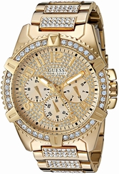 Guess Watches : U0799G2 Gold Dial Stainless Steel Band Women Watch