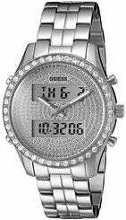 Guess Watches : U0817L1 Silver Dial Stainless Steel Band Women Watch