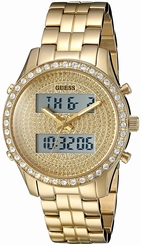 Guess Watches : U0817L2 Gold Dial Stainless Steel Band Women Watch