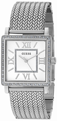 Guess Watches : U0826L1 White Dial Metal Band Women Watch