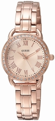 Guess Watches : U0837L3 Rose Gold Dial Metal Band Women Watch