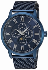 Guess Watches : U0871G3 Quartz Multifunction Dial Blue Stainless Steel Men Watch