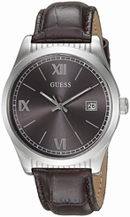 Guess Watches : U0874G1 Quartz Analog Date Brown Leather Men Watch