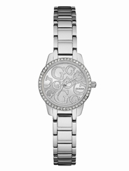 Guess Watches : U0891L1 Silver Dial Stainless Steel Band Women Watch