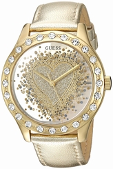 Guess Watches : U0909L2 Quartz Analog Gold Tone Leather Women Watch