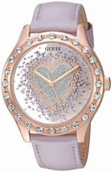 Guess Watches : U0909L3 Quartz Analog Purple Leather Women Watch