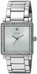 Guess Watches : U0914L1 White Dial Metal Band Women Watch