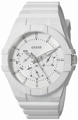 Guess Watches : U0942L1 White Dial Rubber Band Women Watch