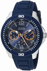 Guess Watches : U0967G2 Quartz Multifunction Dial Blue Silicone Men Watch