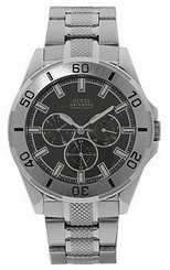 Guess Watches : U10514G1 Stainless Steel Case And Band With Push-Button Deployment Clasp Stainless Steel Men Watch