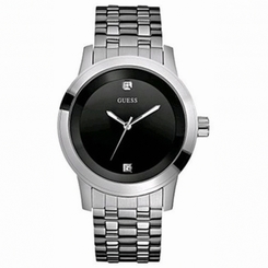 Guess Watches : U11576G1 Quartz Black Dial Stainless Steel Case Men Watch