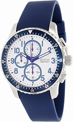 Guess Watches : U12651G2 Quartz Chronograph Blue Silicone Men Watch