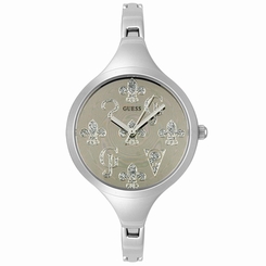 Guess Watches : U75005L1 Silver Dial Stainless Steel Band Women Watch