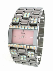 Guess Watches : U95034L1 Quartz Pink Dial Stainless Steel Case With Stainless Steel Bracelet Women Watch