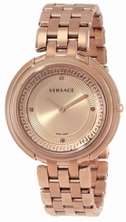 Versace Watches : VA7050013 Gold Dial Stainless Steel Band Women Watch
