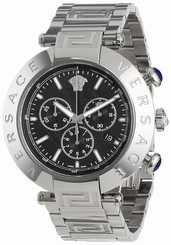 Versace Watches : VA8020013 Black Dial Stainless Steel Band Men Watch