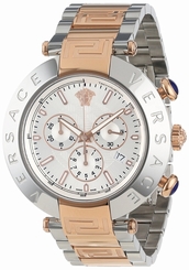 Versace Watches : VA8030013 Silver Dial Stainless Steel Band Men Watch