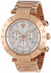 Versace Watches : VA8040013 Silver Dial Stainless Steel Band Men Watch