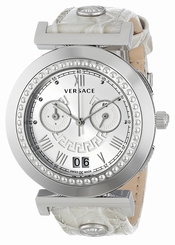 Versace Watches : VA9020013 Silver Dial Stop_watch Women Watch