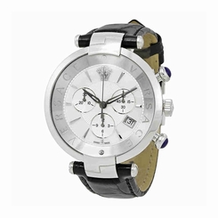 Versace Watches : VAJ080016 Quartz Chronograph Date Black Leather Women Watch