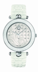 Versace Watches : VAO010016 White Dial Ceramic Band Women Watch