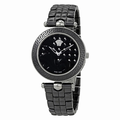 Versace Watches : VAO020016 Black Quilted Quartz Women Watch