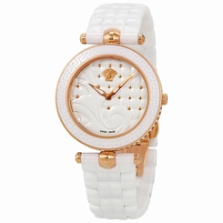 Versace Watches : VAO030016 White Quilted Quartz Women Watch