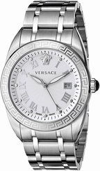 Versace Watches : VFE040013 White Dial Stainless Steel Band Men Watch