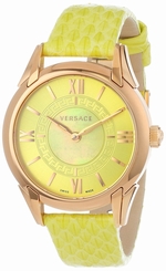 Versace Watches : VFF050013 Quartz Analog Yellow Leather Women Watch