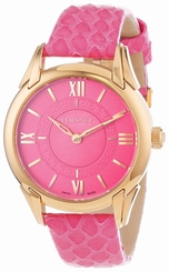 Versace Watches : VFF070013 Quartz Analog Pink Leather Women Watch