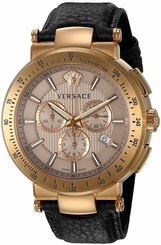 Versace Watches : VFG11-0015 Champagne Dial Stainless Steel Band Men Watch