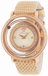 Versace Watches : VFH080013 Beige Dial Stainless Steel Band Women Watch