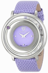 Versace Watches : VFH140014 Quartz Analog Purple Leather Women Watch