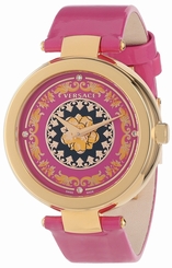 Versace Watches : VK6030013 Pink Dial Stainless Steel Band Women Watch