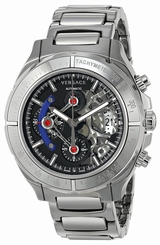 Versace Watches : VK8010013 Black Dial Stainless Steel Band Men Watch