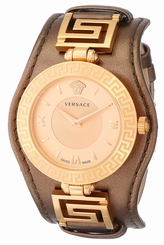 Versace Watches : VLA040014 Quartz Analog Brown Leather Women Watch