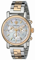 Versace Watches : VLB090014 Mother Of Pearl Dial Stainless Steel Band Women Watch
