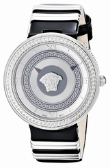Versace Watches : VLC010014 Quartz Analog Black Leather Women Watch