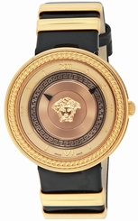 Versace Watches : VLC030014 Gold Dial Stainless Steel Band Men Watch