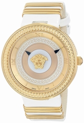 Versace Watches : VLC040014 Gold Dial Stainless Steel Band Women Watch