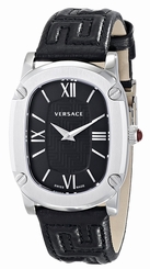 Versace Watches : VNB010014 Black Dial Stainless Steel Band Women Watch