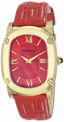 Versace Watches : VNB050014 Quartz Analog Red Leather Women Watch