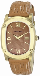 Versace Watches : VNB060014 Quartz Analog Brown Leather Women Watch