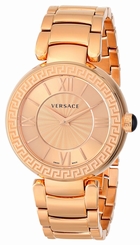 Versace Watches : VNC060014 Gold Dial Stainless Steel Band Women Watch