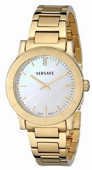 Versace Watches : VQA050000 Mother Of Pearl Dial Stainless Steel Band Women Watch