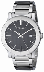 Versace Watches : VQB060000 Black Dial Stainless Steel Band Men Watch