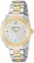 Versace Watches : VQD050015 Silver Dial Stainless Steel Band Women Watch