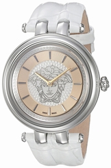 Versace Watches : VQE010015 Silver Dial Stainless Steel Women Watch