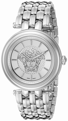 Versace Watches : VQE040015 Silver Dial Stainless Steel Band Women Watch